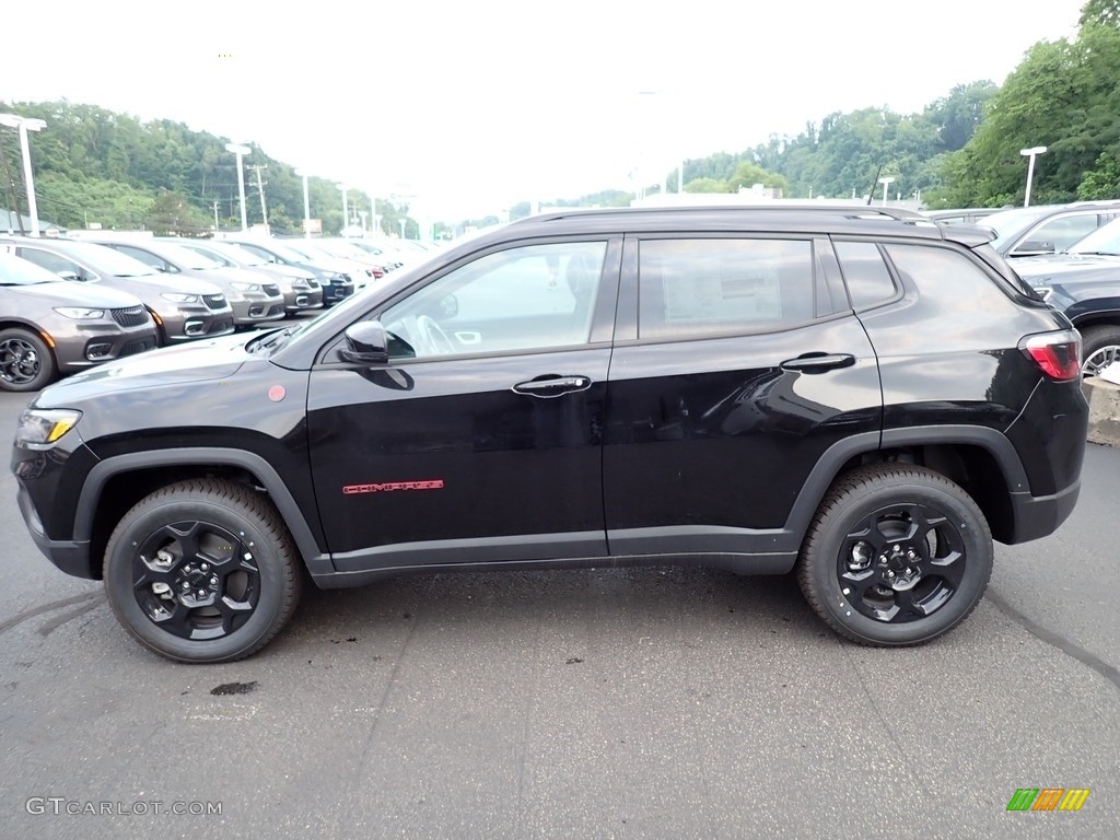 Diamond Black Crystal Pearl 2023 Jeep Compass Trailhawk 4x4 Exterior Photo #146345947