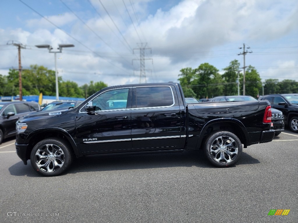 Diamond Black Crystal Pearl 2023 Ram 1500 Limited Crew Cab 4x4 Exterior Photo #146347159
