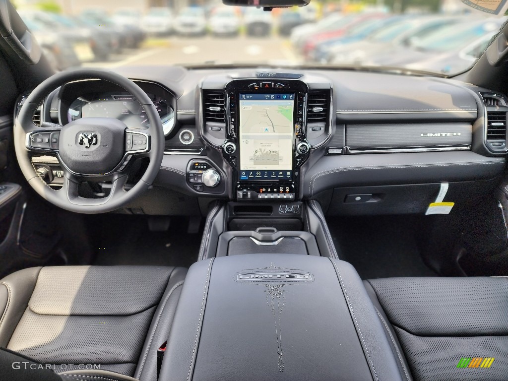 2023 Ram 1500 Limited Crew Cab 4x4 Black Dashboard Photo #146347304