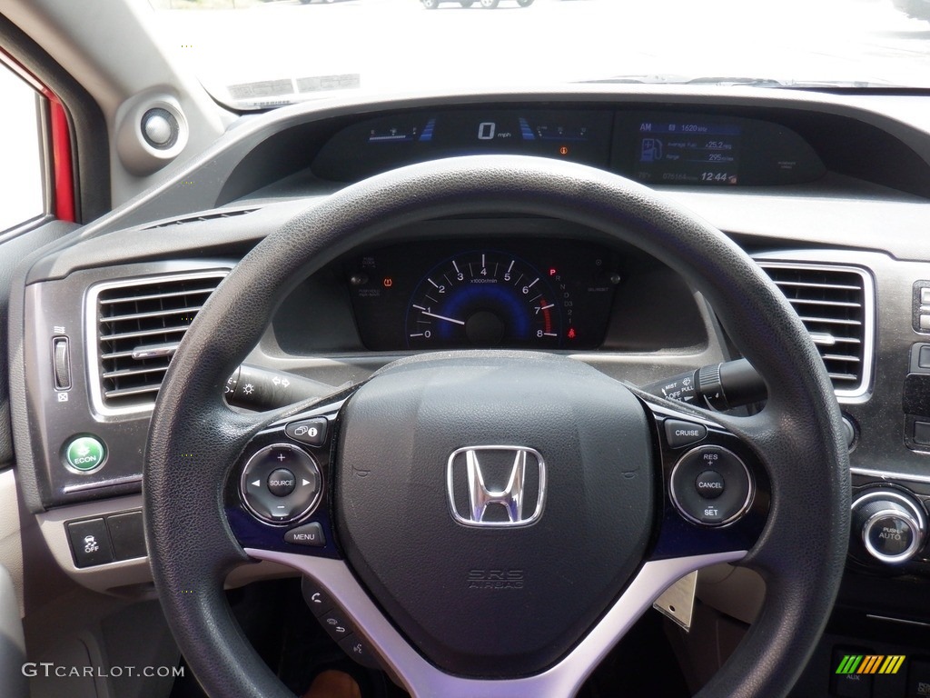 2013 Honda Civic EX Coupe Gray Steering Wheel Photo #146347691