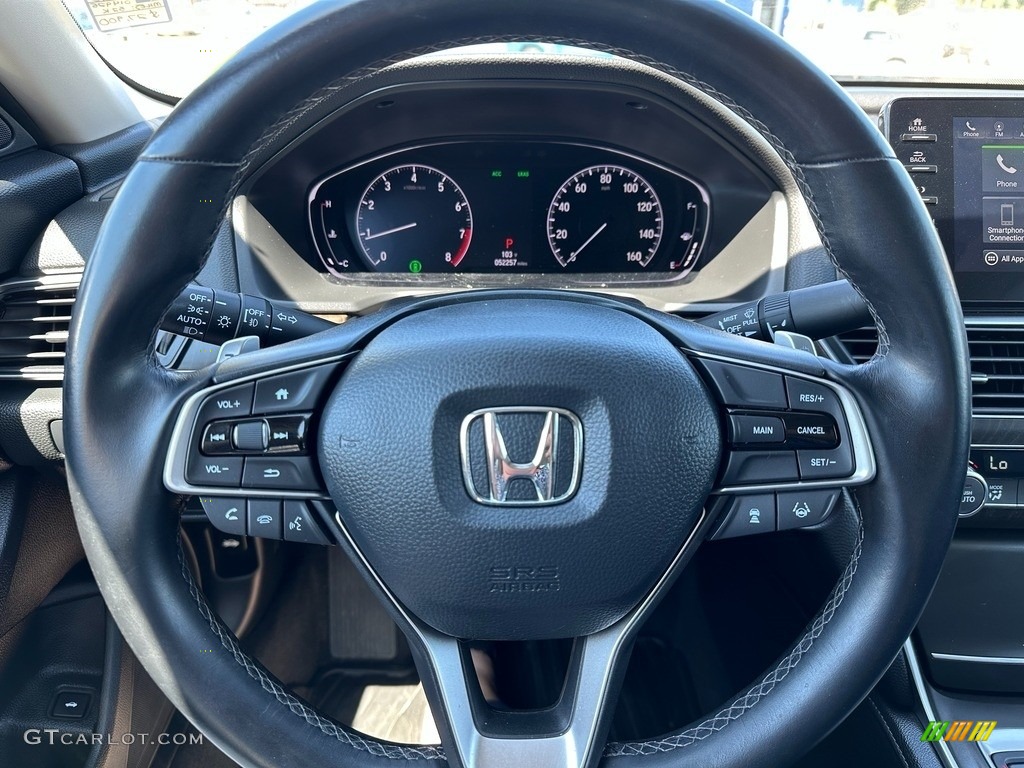 2020 Honda Accord EX-L Sedan Black Steering Wheel Photo #146347963