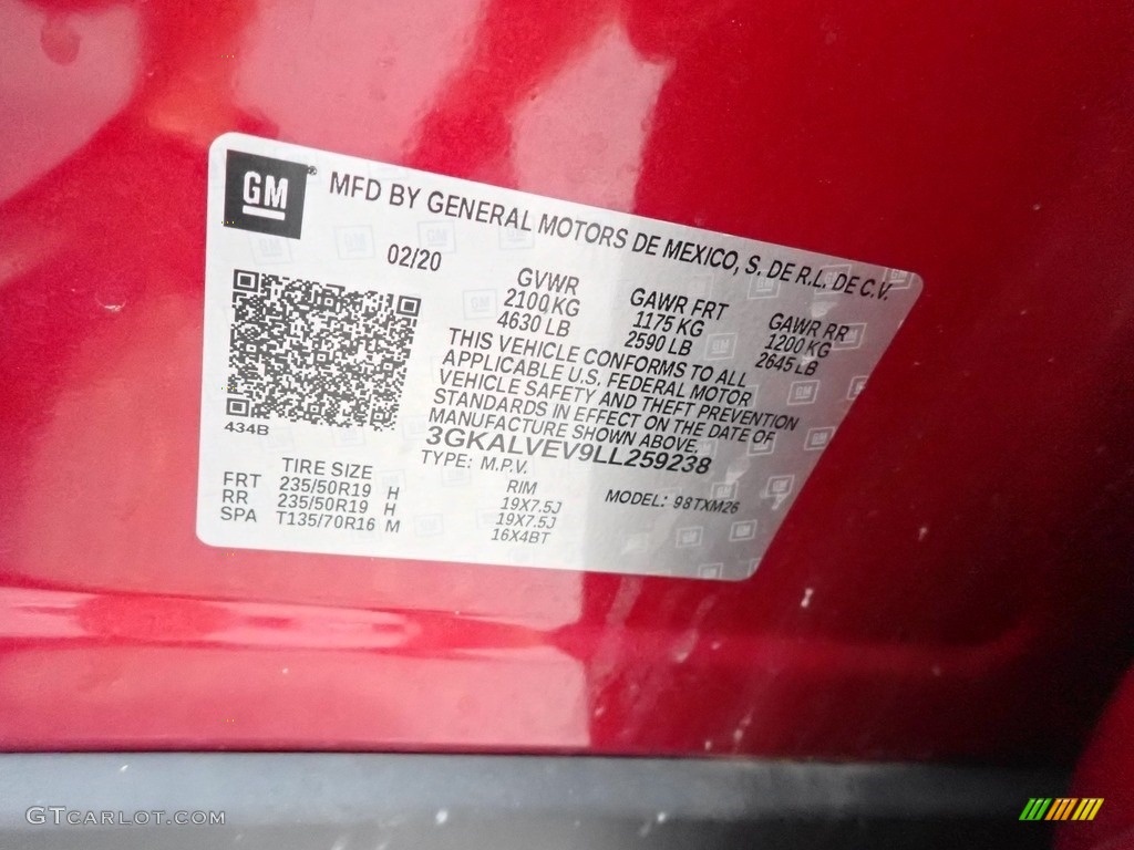 2020 Terrain SLT AWD - Red Quartz Tintcoat / Jet Black photo #30