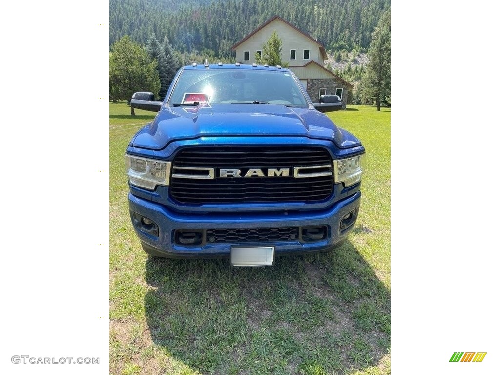 2019 3500 Big Horn Mega Cab 4x4 - Blue Streak Pearl / Black/Diesel Gray photo #3