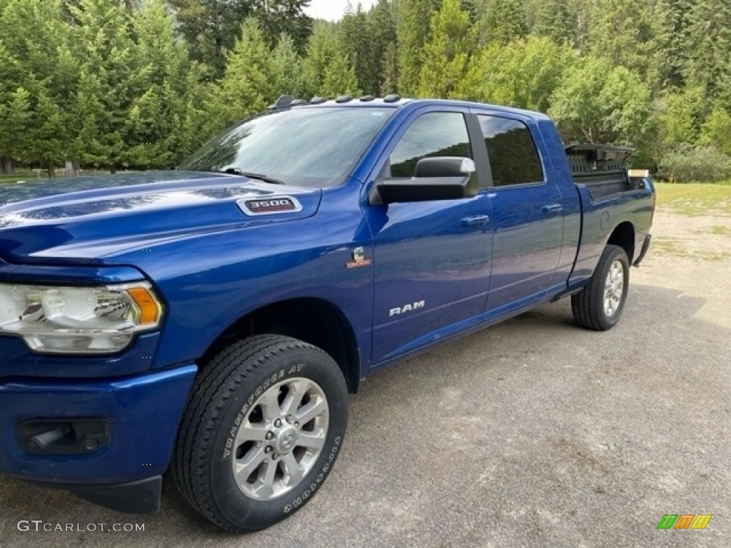 2019 3500 Big Horn Mega Cab 4x4 - Blue Streak Pearl / Black/Diesel Gray photo #24