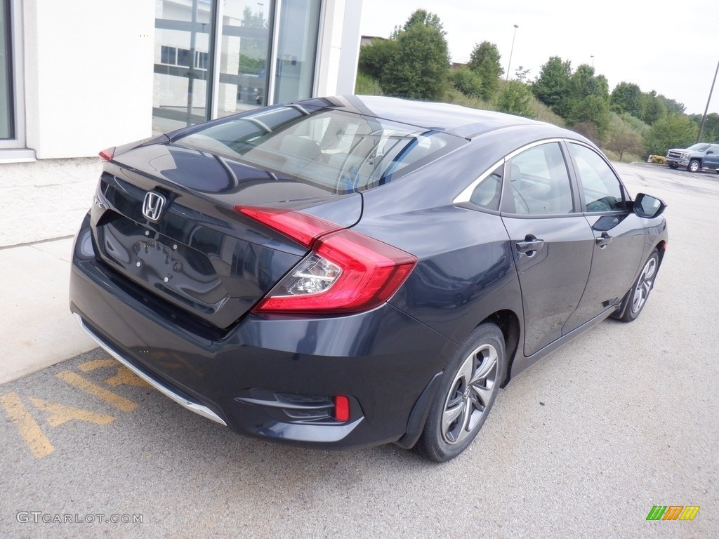 2020 Civic LX Sedan - Cosmic Blue Metallic / Gray photo #7