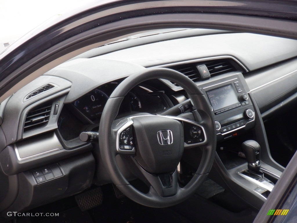2020 Civic LX Sedan - Cosmic Blue Metallic / Gray photo #8