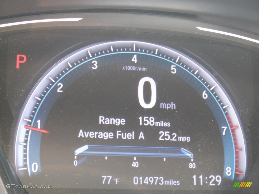 2020 Civic LX Sedan - Cosmic Blue Metallic / Gray photo #26