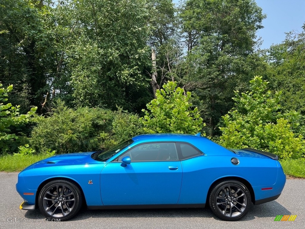 2023 Challenger R/T Scat Pack Plus - B5 Blue Pearl / Ruby Red/Black photo #1