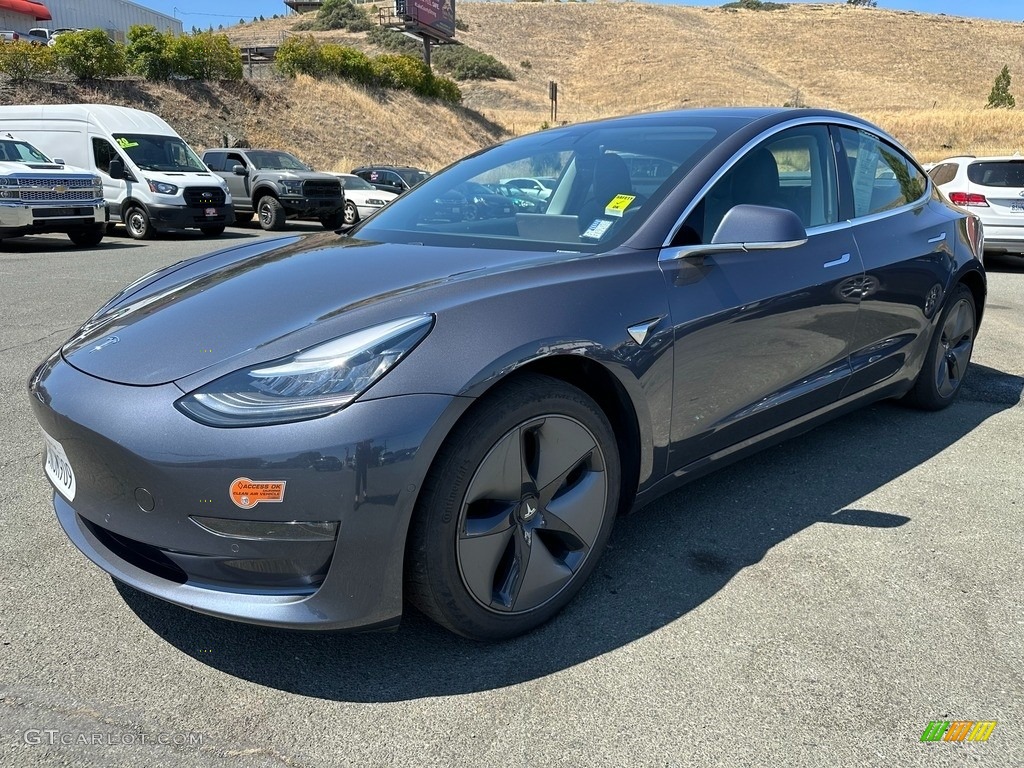 2020 Model 3 Long Range - Midnight Silver Metallic / Black photo #3