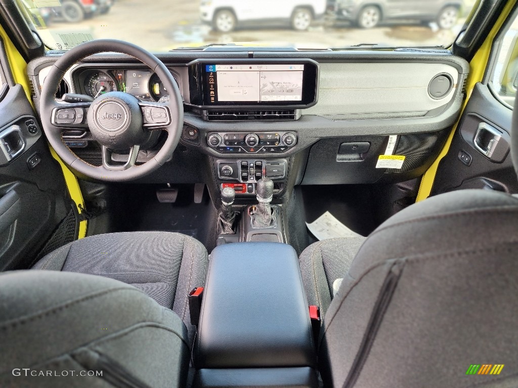 Black Interior 2024 Jeep Wrangler 4-Door Willys 4xe Hybrid Photo #146350525
