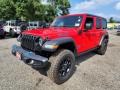 Firecracker Red 2024 Jeep Wrangler 4-Door Willys 4xe Hybrid Exterior