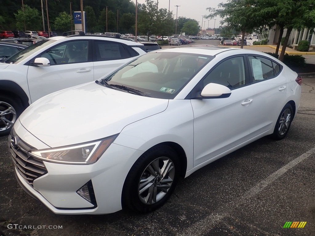 2020 Elantra Value Edition - Quartz White Pearl / Black photo #1
