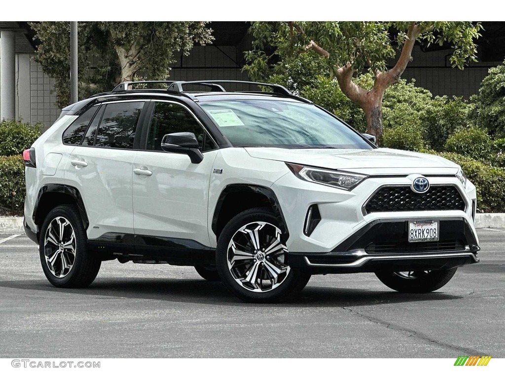 2021 RAV4 Prime XSE AWD Plug-In Hybrid - Super White / Black photo #2