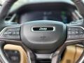 Wicker Beige/Global Black 2023 Jeep Grand Cherokee 4XE Steering Wheel