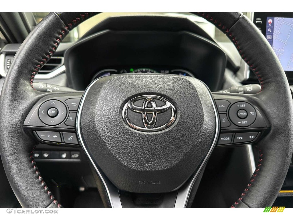 2021 Toyota RAV4 Prime XSE AWD Plug-In Hybrid Black Steering Wheel Photo #146351941