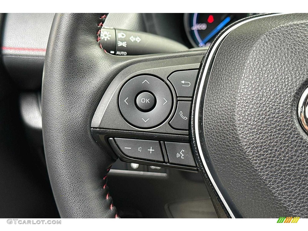 2021 Toyota RAV4 Prime XSE AWD Plug-In Hybrid Black Steering Wheel Photo #146351959