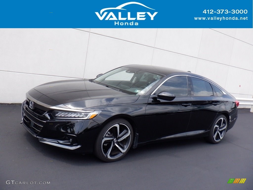 2021 Accord Sport SE - Crystal Black Pearl / Black photo #1