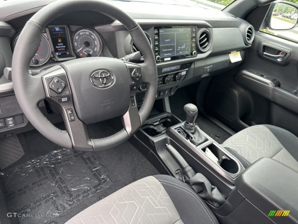 Black/Cement Interior 2023 Toyota Tacoma TRD Sport Double Cab 4x4 Photo #146354413