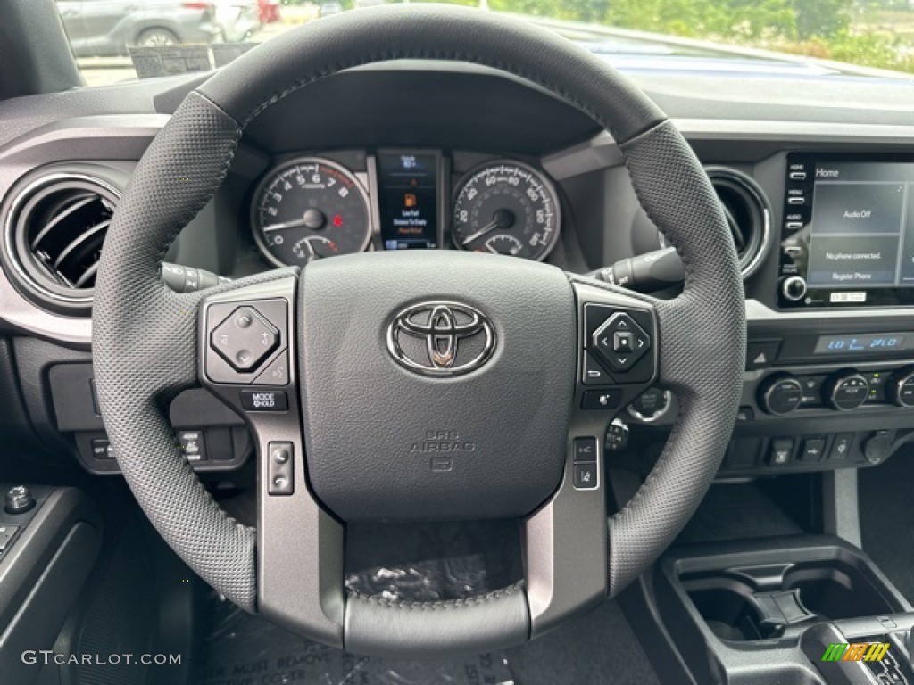 2023 Toyota Tacoma TRD Sport Double Cab 4x4 Black/Cement Steering Wheel Photo #146354575