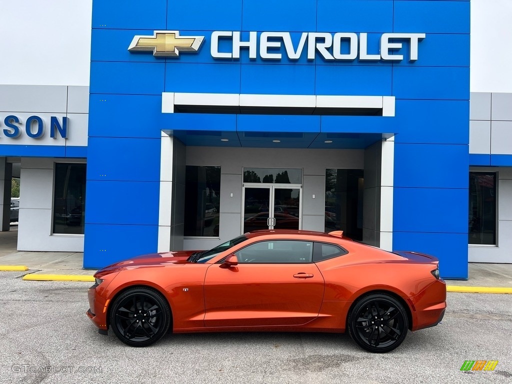 Vivid Orange Metallic 2023 Chevrolet Camaro LS Coupe Exterior Photo #146355006