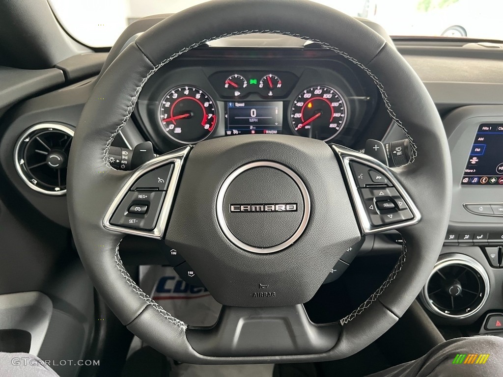 2023 Chevrolet Camaro LS Coupe Jet Black Steering Wheel Photo #146355395