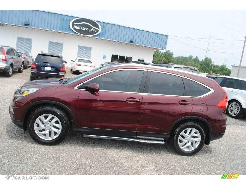 2016 CR-V EX-L - Basque Red Pearl II / Gray photo #2