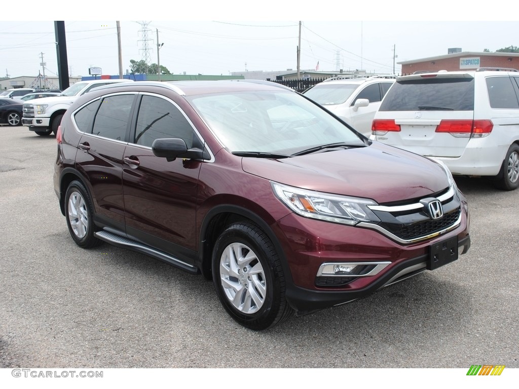 2016 CR-V EX-L - Basque Red Pearl II / Gray photo #7