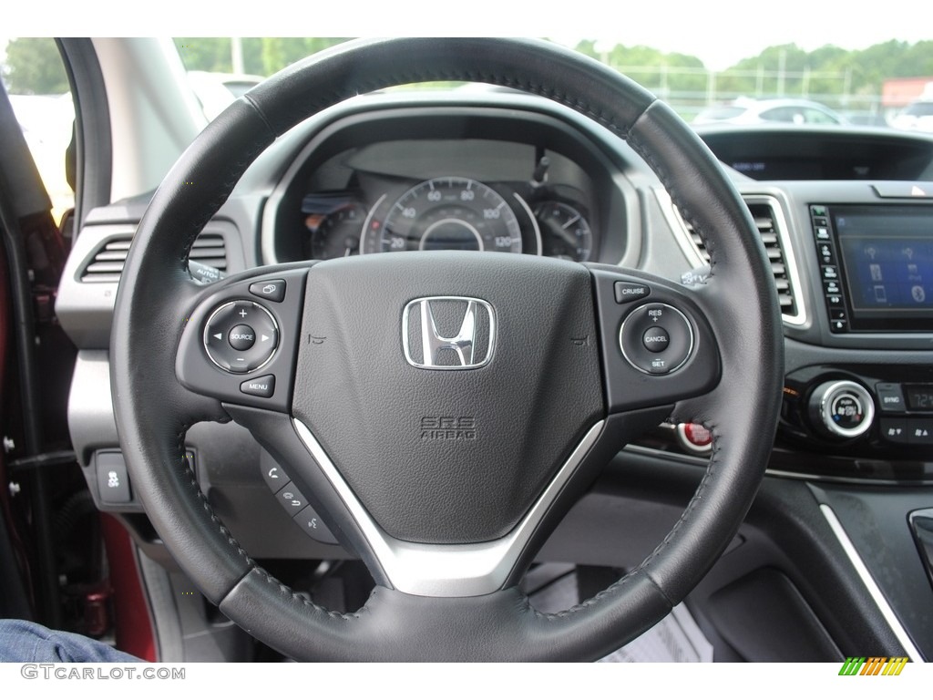 2016 Honda CR-V EX-L Gray Steering Wheel Photo #146356709