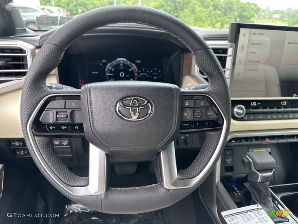 2023 Toyota Tundra 1974 CrewMax 4x4 Rich Cream Steering Wheel Photo #146357100