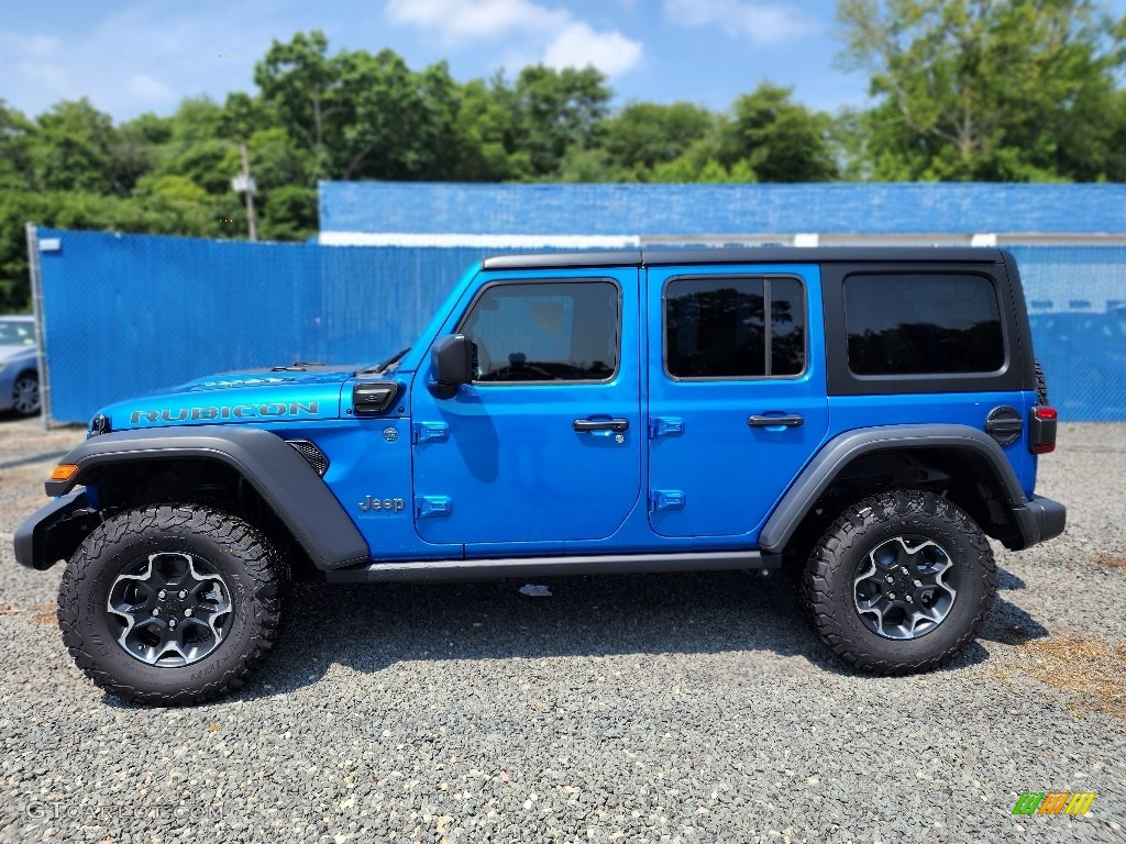 2023 Wrangler Unlimited Rubicon 4XE Hybrid - Hydro Blue Pearl / Black photo #3