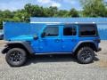 2023 Hydro Blue Pearl Jeep Wrangler Unlimited Rubicon 4XE Hybrid  photo #3
