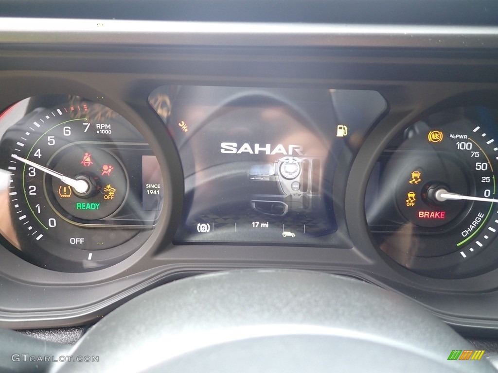 2024 Jeep Wrangler 4-Door Sahara 4xe Hybrid Gauges Photo #146357237