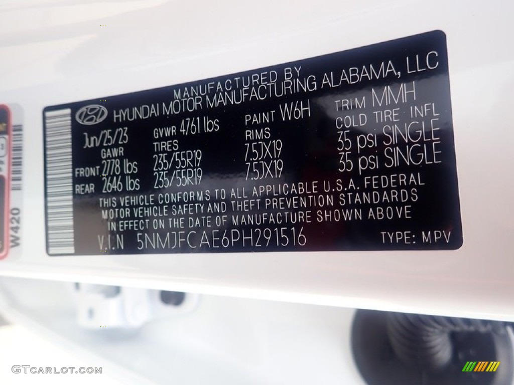 2023 Tucson SEL AWD - Serenity White / Gray photo #18