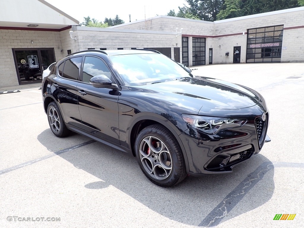 Vulcano Black Metallic 2024 Alfa Romeo Stelvio Sprint AWD Exterior Photo #146358733