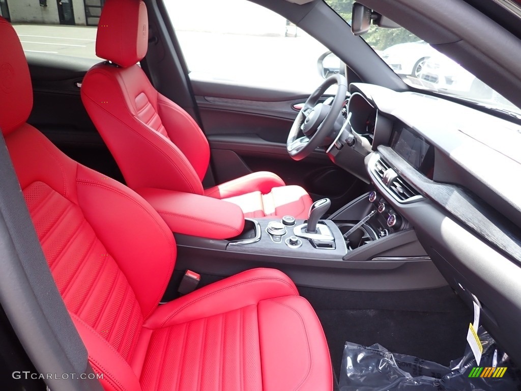 2024 Stelvio Sprint AWD - Vulcano Black Metallic / Red/Black photo #10