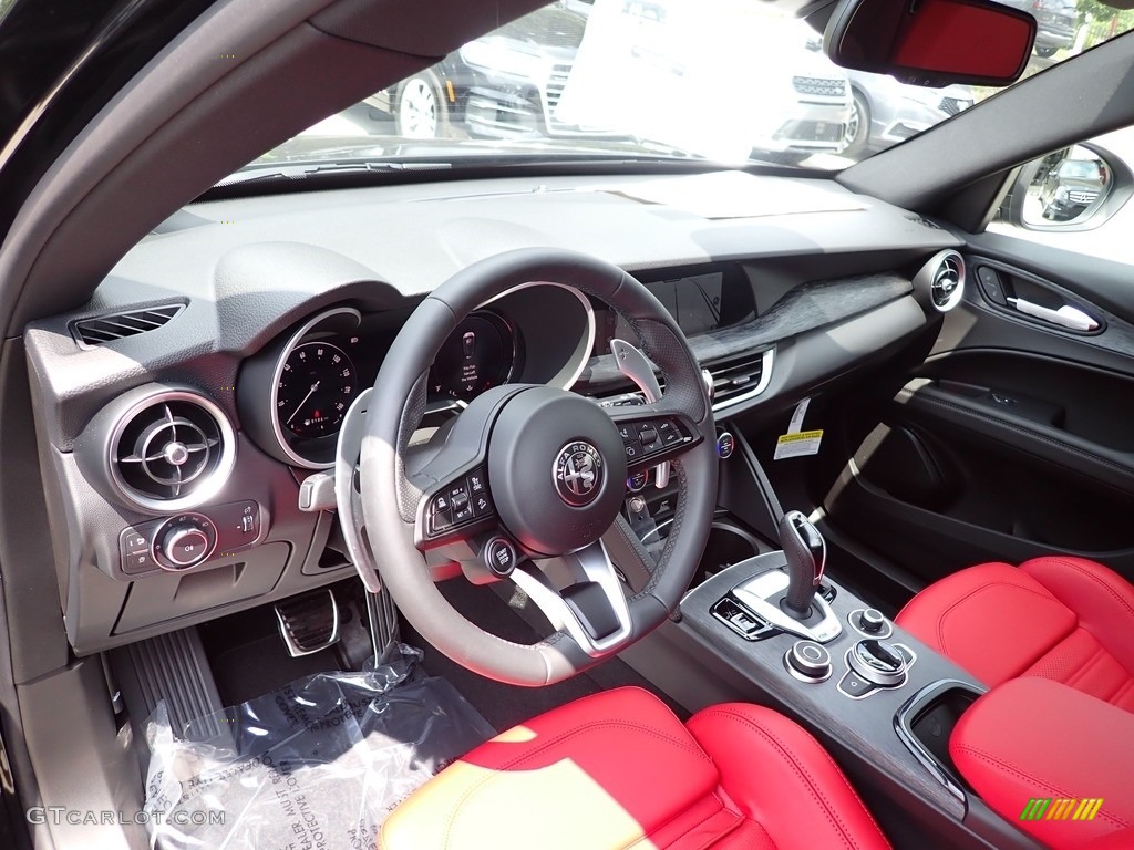 Red/Black Interior 2024 Alfa Romeo Stelvio Sprint AWD Photo #146358947