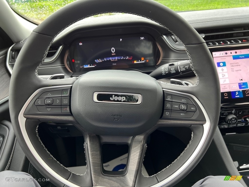 2023 Jeep Grand Cherokee Limited 4x4 Global Black Steering Wheel Photo #146359292