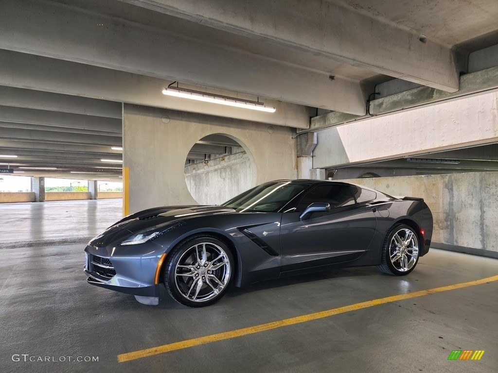 2014 Corvette Stingray Coupe Z51 - Cyber Gray Metallic / Brownstone photo #18