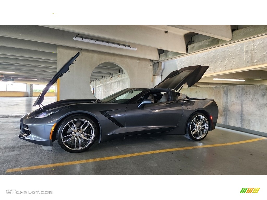 2014 Corvette Stingray Coupe Z51 - Cyber Gray Metallic / Brownstone photo #36