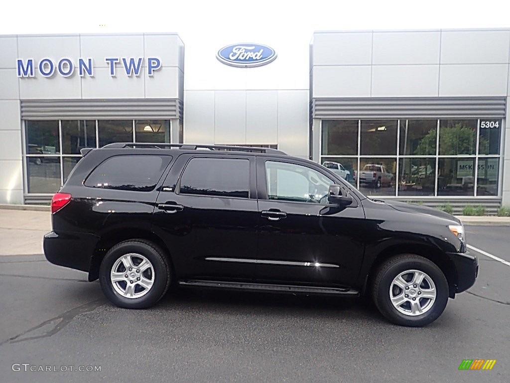 2017 Sequoia SR5 4x4 - Black / Sand Beige photo #1