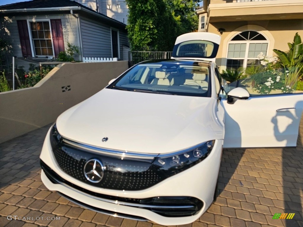 2022 EQS 450+ Sedan - Polar White / Macchiato Beige/Space Gray photo #1