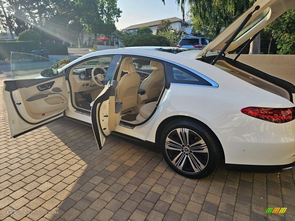 2022 EQS 450+ Sedan - Polar White / Macchiato Beige/Space Gray photo #3