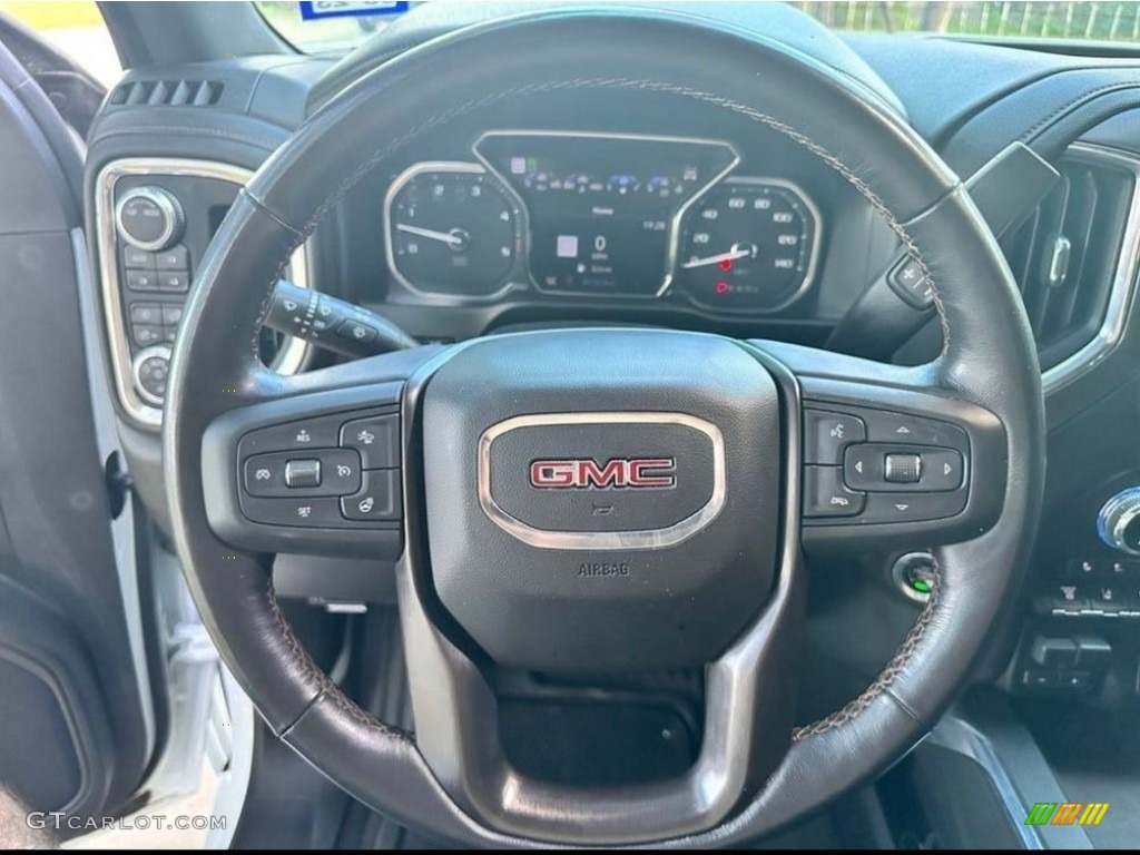 2020 GMC Sierra 2500HD AT4 Crew Cab 4WD Jet Black Steering Wheel Photo #146360924