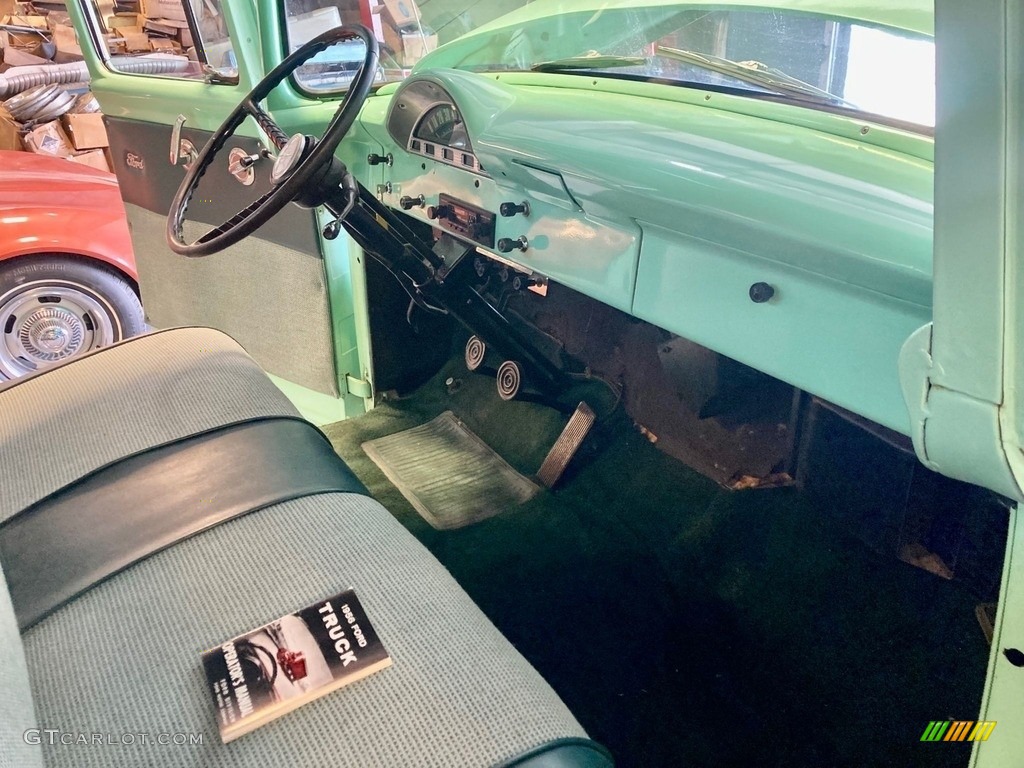 Green Interior 1956 Ford F100 Pickup Truck Photo #146361519