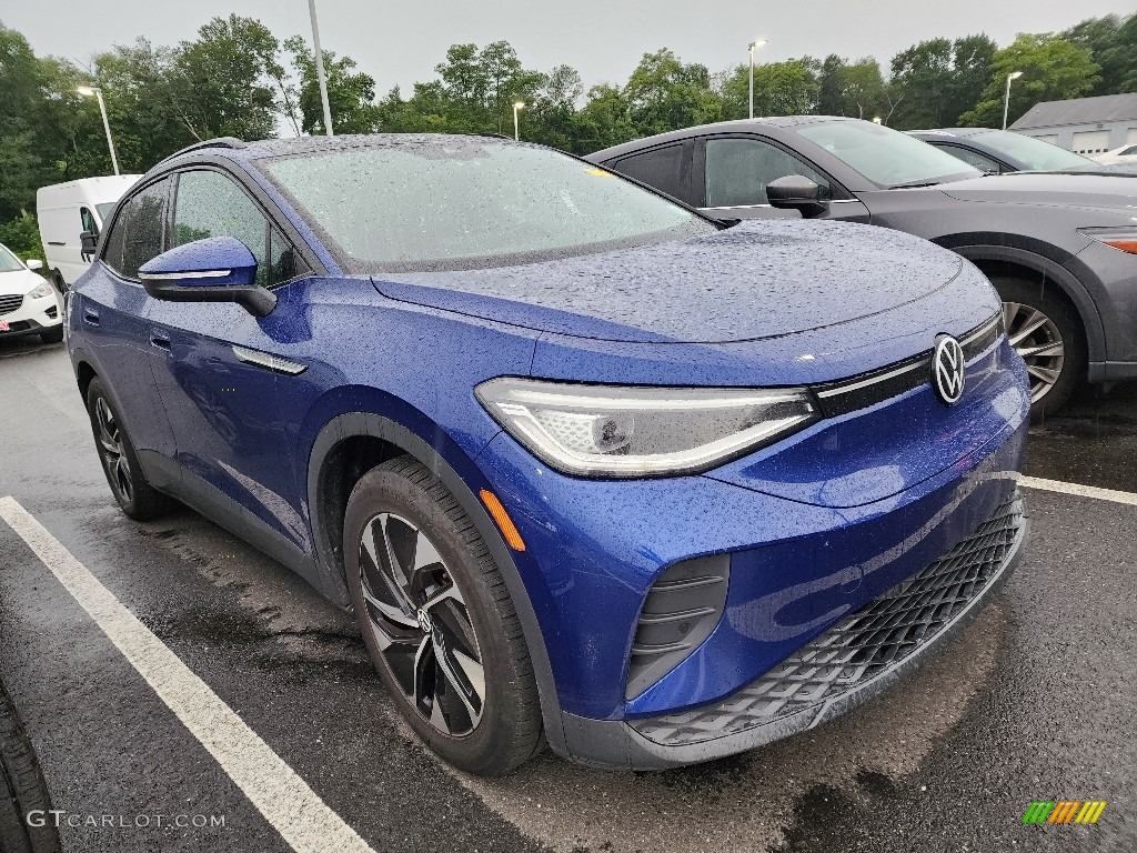 2021 ID.4 Pro S - Dusk Blue Metallic / Lunar Gray photo #2