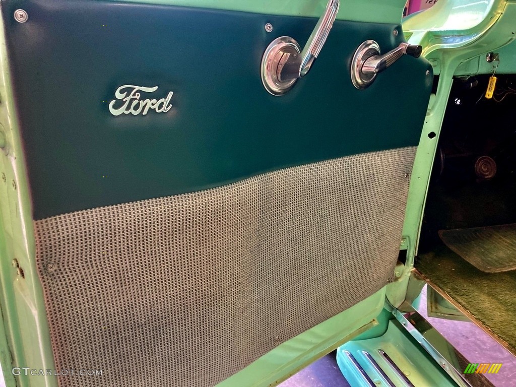 1956 Ford F100 Pickup Truck Green Door Panel Photo #146361612