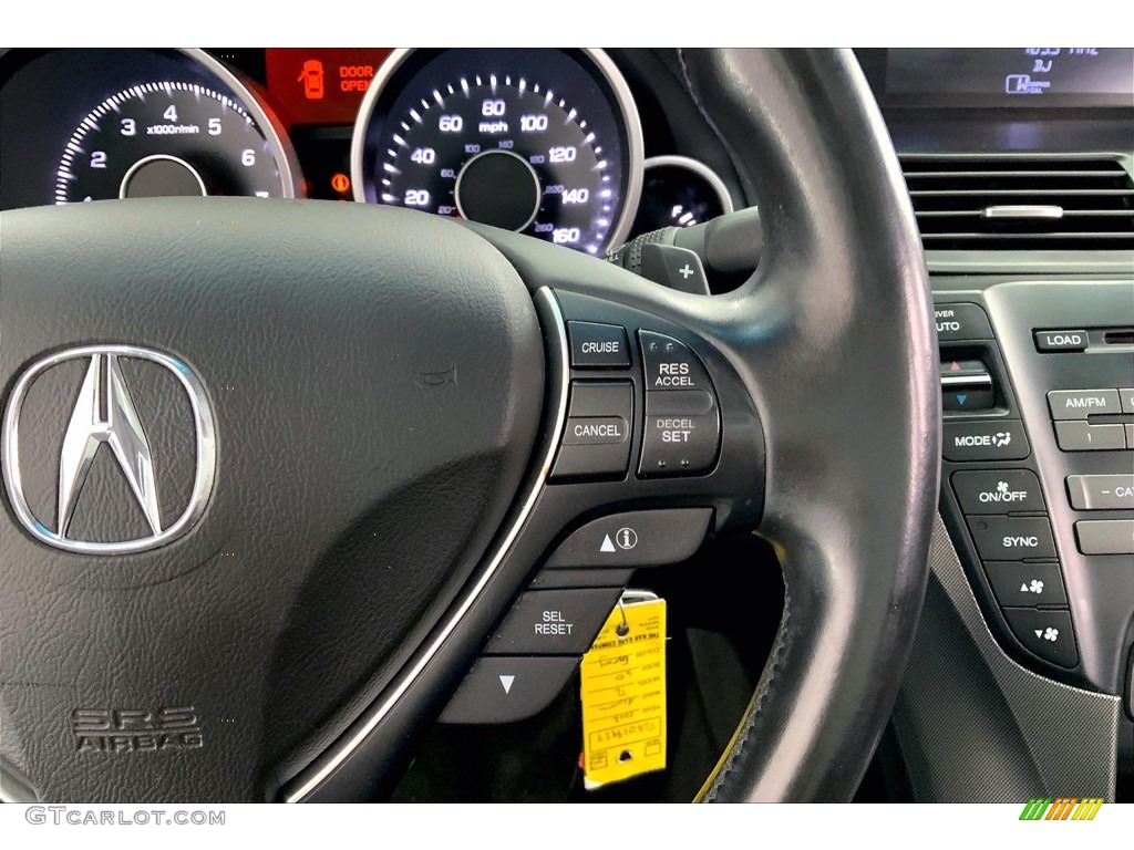 2012 Acura TL 3.5 Ebony Steering Wheel Photo #146361864