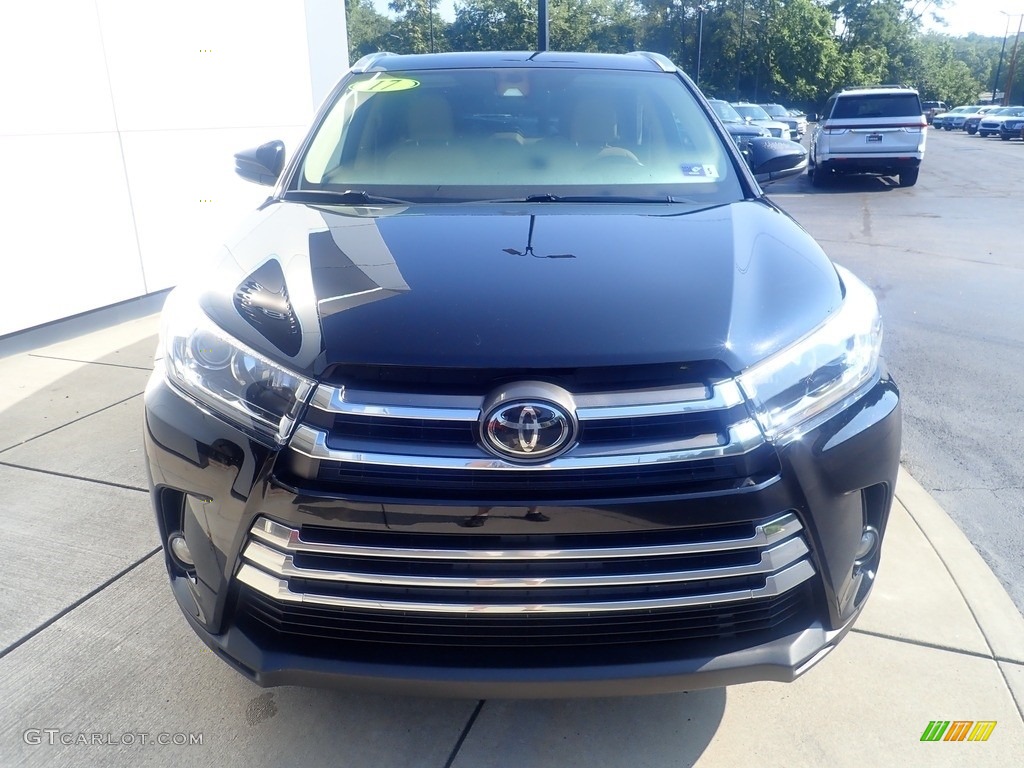 2017 Highlander Limited AWD - Midnight Black Metallic / Almond photo #9