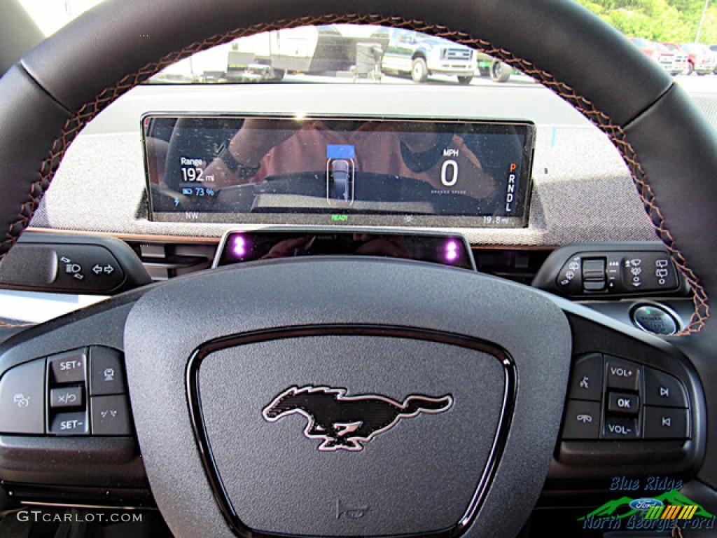 2023 Ford Mustang Mach-E GT eAWD Black Onyx/Copper Steering Wheel Photo #146365130