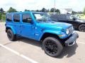 Hydro Blue Pearl 2024 Jeep Wrangler 4-Door Sahara 4xe Hybrid Exterior